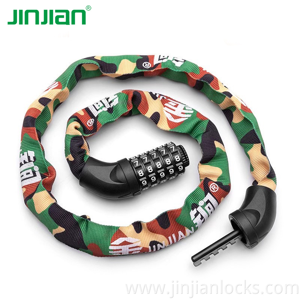 Hot sale motorcycle chain lock 5 digit chain lock bike bicycle lock